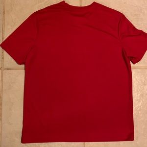 Mens red Starter dry fit t shirt